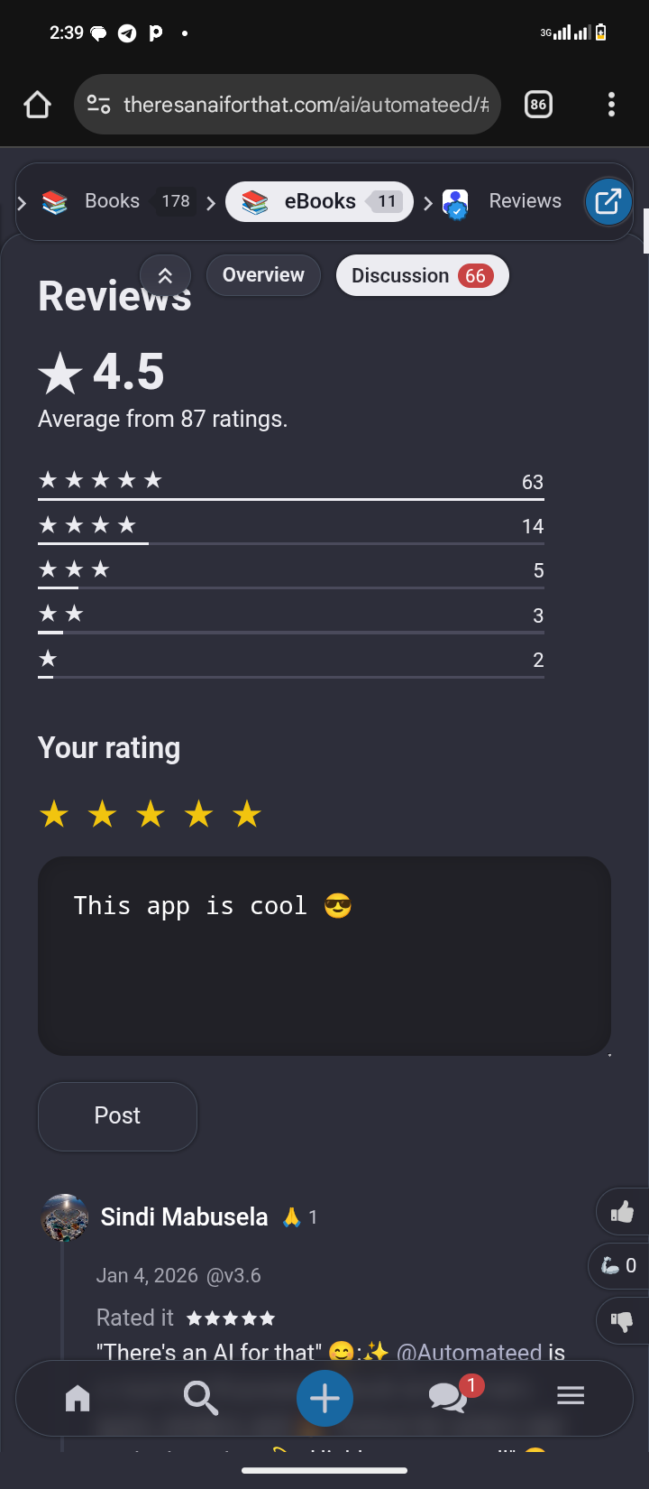 Approved TAAFT review screenshot 19